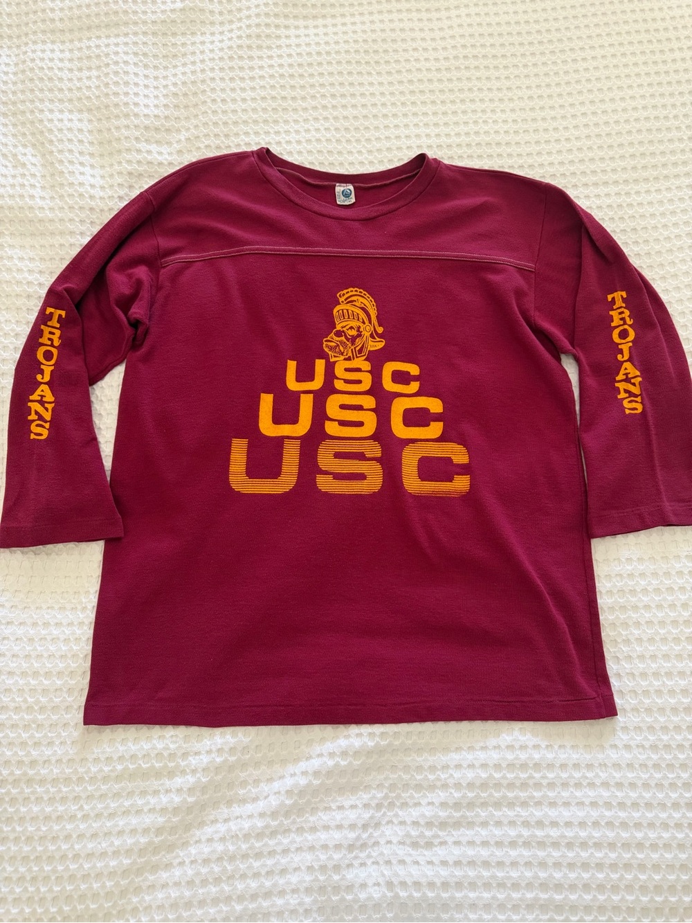 Vintage 70s/80s USC Trojans Artex Football Jersey Tee Men’s XL